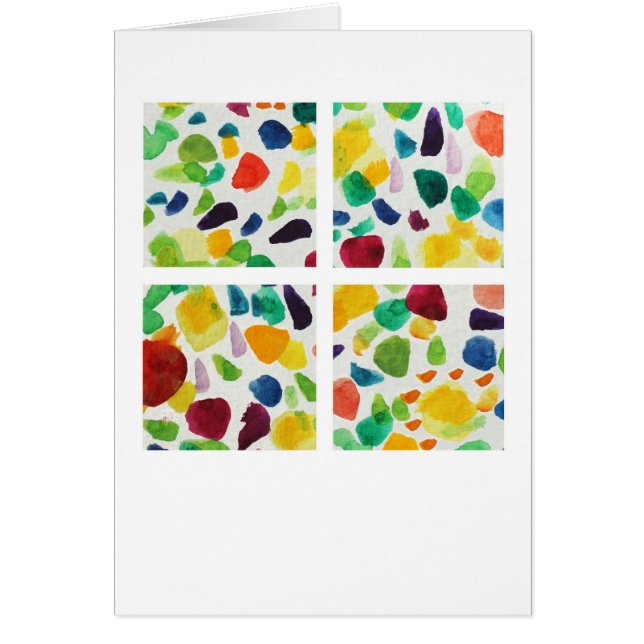 Vattenfärgfönster Hälsningskort (Framsidan)