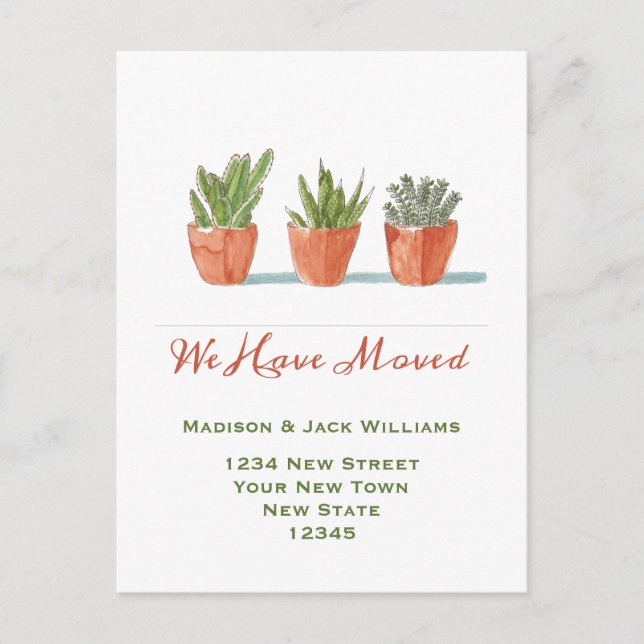 Vattenfärgförändring i Adress | Meddelande om Flyt Vykort (Framsida)