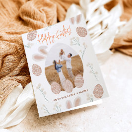 Vattenfärgfoto för ägg från Cute Scandi glad påsk Helgkort