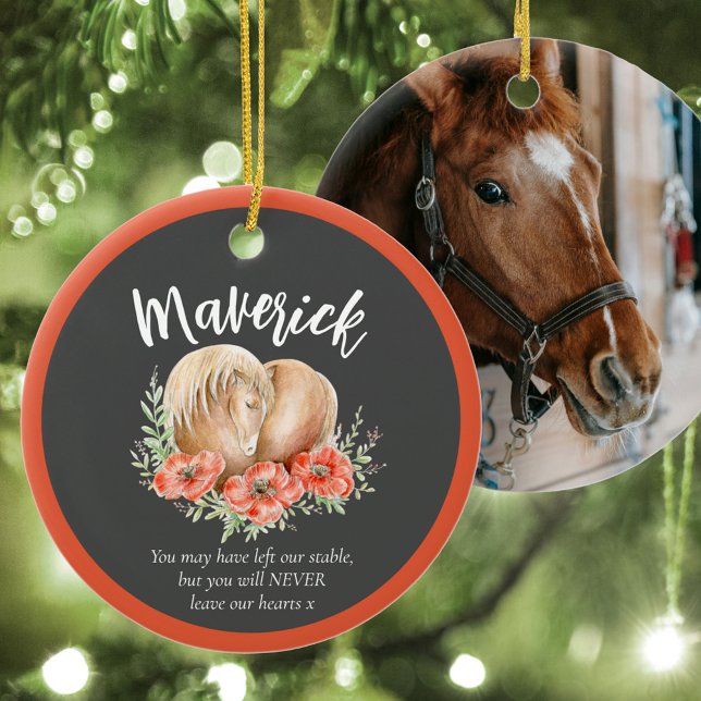 Vattenfärgfoto för grått av hornhinnans hjärtpoppi julgransprydnad keramik (Skapare uppladdad)