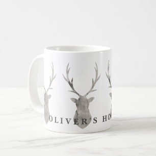 VATTENFÄRGFULLVUXEN HANKRONHJORT KAFFEMUGG