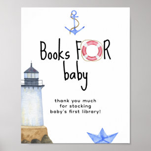 Vattenfärgfyr - Bokar för baby Poster