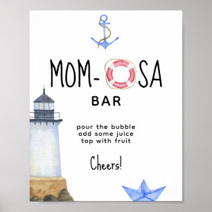 Vattenfärgfyr - mamma-osa pub poster