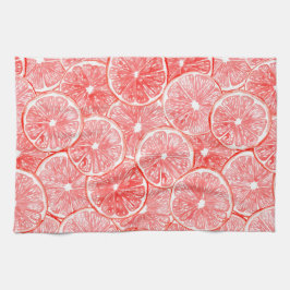 Vattenfärggrapefruktsegment mönster kökshandduk
