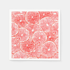 Vattenfärggrapefruktsegment mönster pappersservett