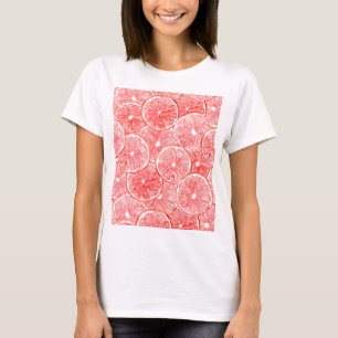 Vattenfärggrapefruktsegment mönster t-shirt