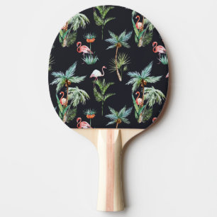 Vattenfärghandflatanmönster Pingisracket