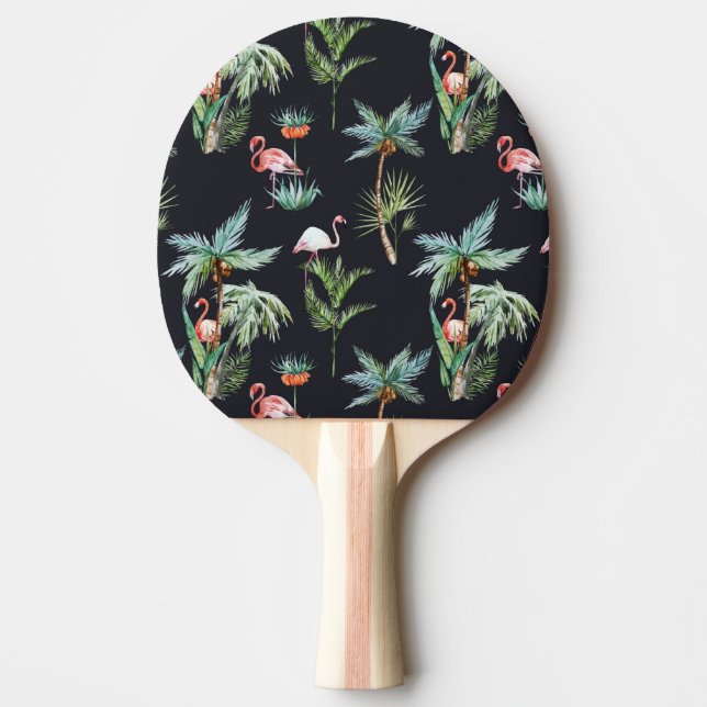 Vattenfärghandflatanmönster Pingisracket (Framsidan)