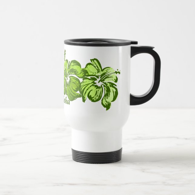 Vattenfärghibiskustravel mug resemugg (Höger)