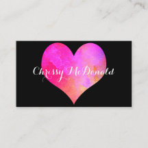 Vattenfärghjärta med information om personlig