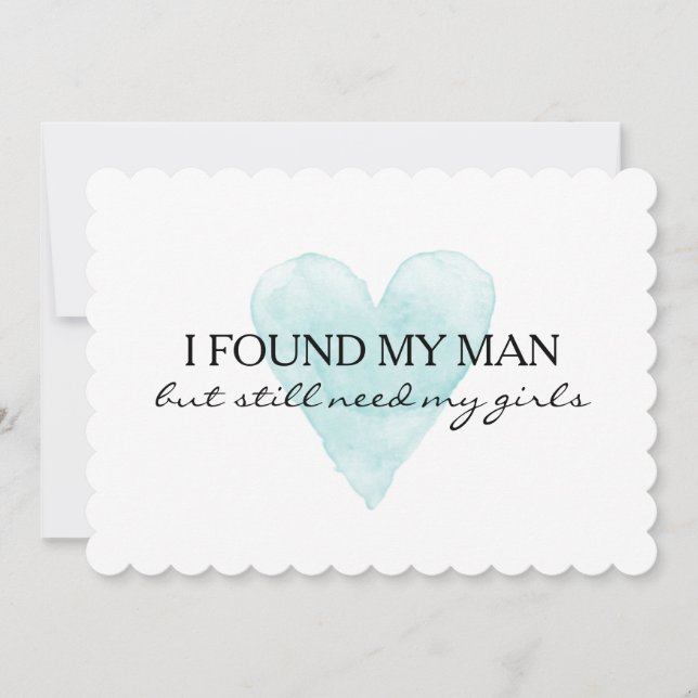 Vattenfärghjärta ska dig är min brudtärnakort inbjudningar (Framsida)