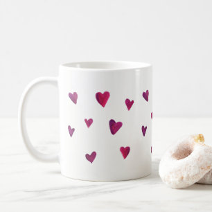 Vattenfärghjärtamelodi Kaffemugg