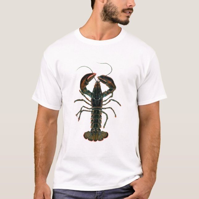 VattenfärghummerT-tröja T Shirt (Framsida)