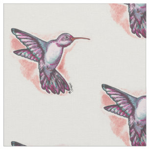 VattenfärgHummingbird Tyg
