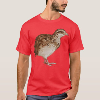 Vattenfärgillustration Farm Bird Quail-vän T Shirt
