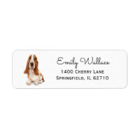 Vattenfärgillustration för Basset Hound