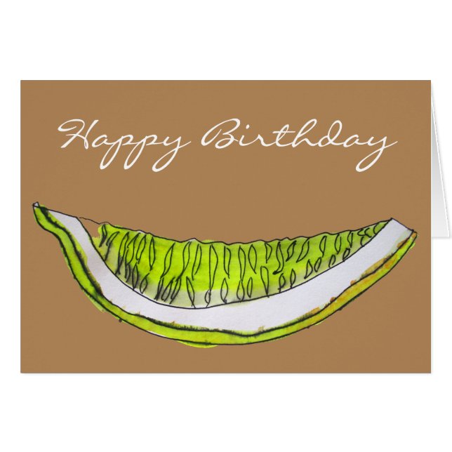 Vattenfärgillustration för citronsegmentsfrukt hälsningskort (Framsidan Horizontal)