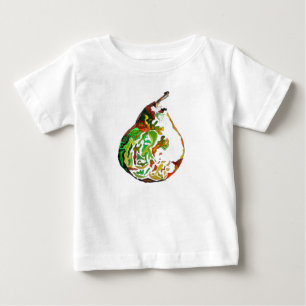Vattenfärgillustration för päronfrukt popkonst tee shirt