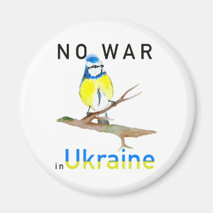 Vattenfärgillustration till stöd för Ukraina Magnet