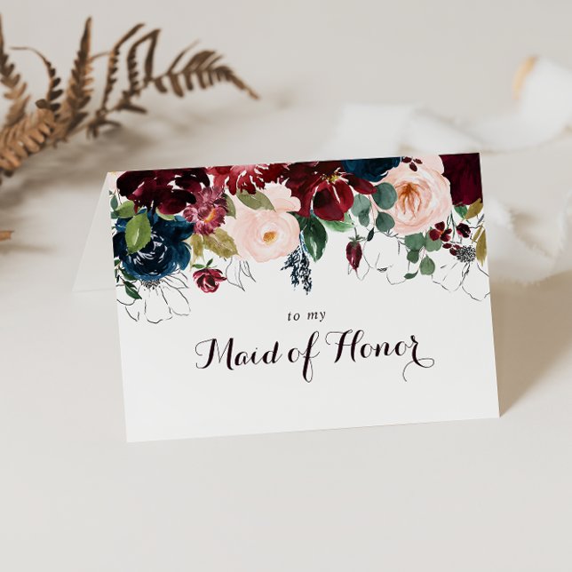 Vattenfärgillustrerad höstbröllopsfest tackkort (Skapare uppladdad)