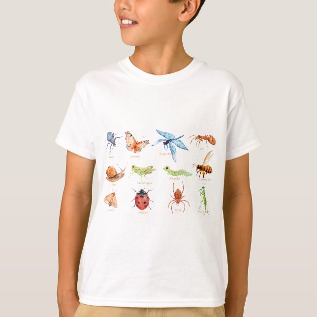 Vattenfärginsektillustration Tee (Framsida)