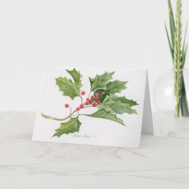 Vattenfärgjulkort 09CCS2-6 Helgkort (Framsida)