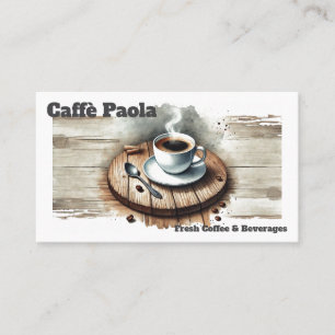 Vattenfärgkaffe kopp visitkort