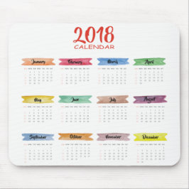 Vattenfärgkalender 2018 | Mousepad Musmatta