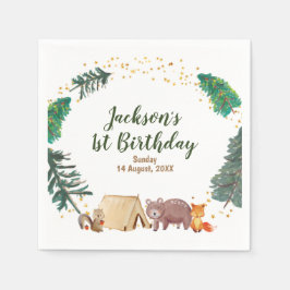 Vattenfärgkamera 1:a födelsedag Pappra blöjor Pappersservett