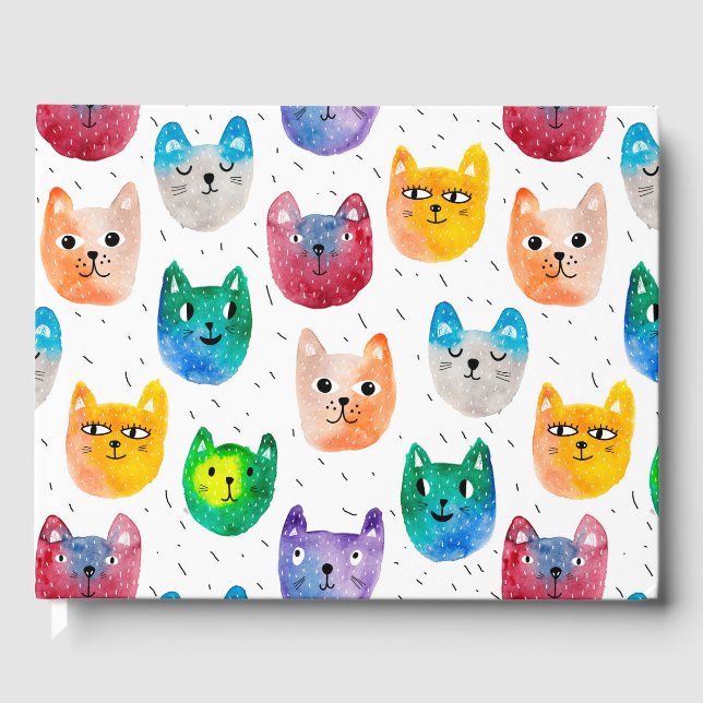 Vattenfärgkatter och vänner gästböcker (Framsida)