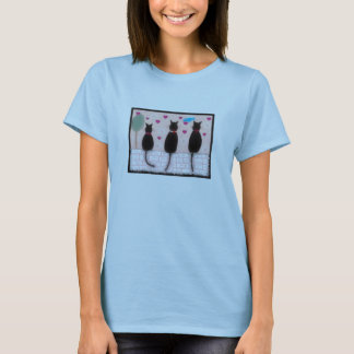 Vattenfärgkatter T-shirt