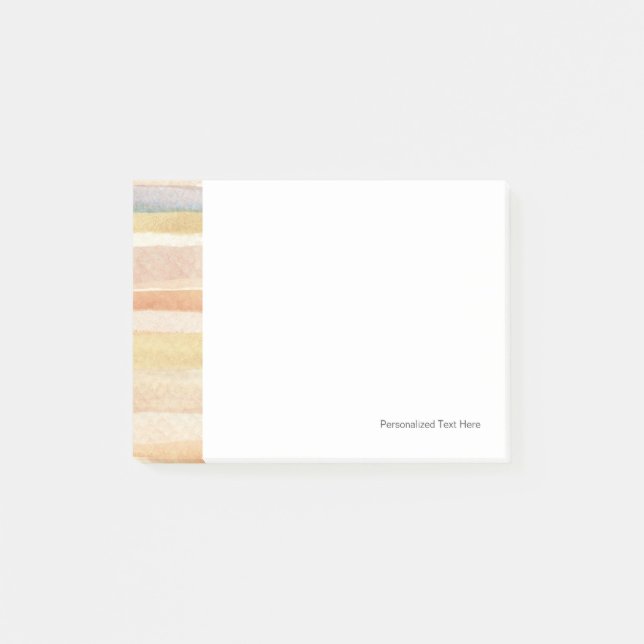 Vattenfärgkonstbakgrund, struktur post-it block (Framsida)