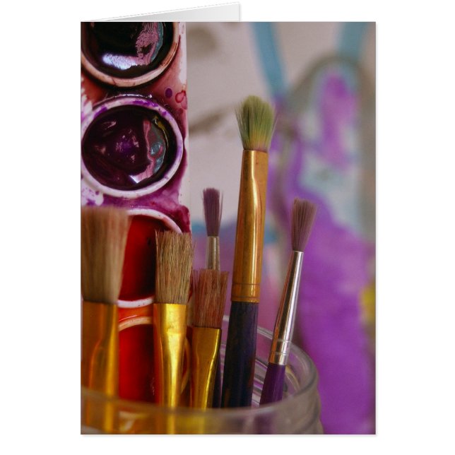 Vattenfärgkonstkort Hälsningskort (Framsidan)