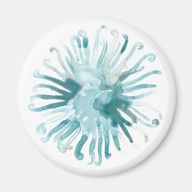 Vattenfärgkoraller - blå 2 magnet (Framsidan)