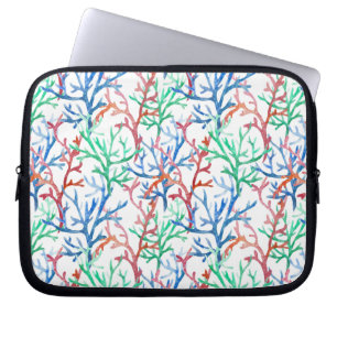 Vattenfärgkorallmönster Laptop Fodral