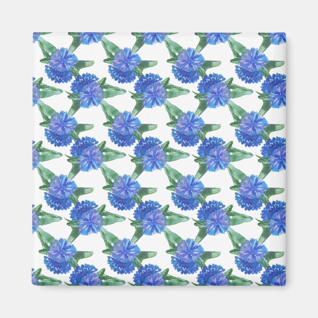 vattenfärgkornblommor magnet (Framsidan)