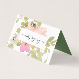 VATTENFÄRGKORT FÖR BLOMMIGT BRÖLLOP KORT