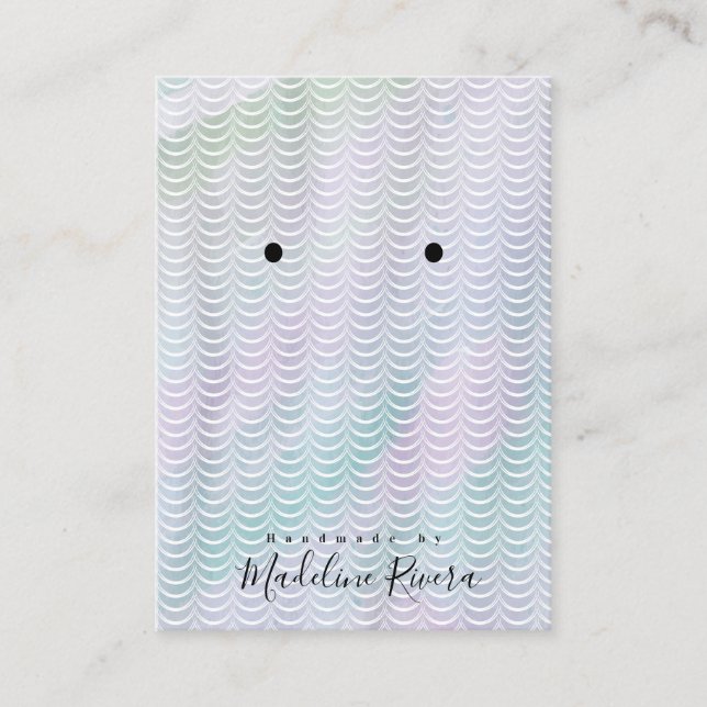 Vattenfärgkort Sjöjungfru Artisan Earring Visning  (Framsida)