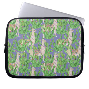 VattenfärgLlama & Catus mönster Laptop Fodral