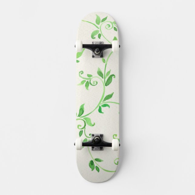 Vattenfärglövmönster Skateboard Bräda 19,5 Cm (Framsida)