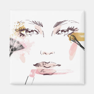 VattenfärgMakeupansikte Magnet