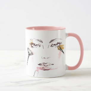 VattenfärgMakeupansikte Mugg