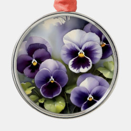 Vattenfärgmålarfärg på söt lila julgransprydnad metall