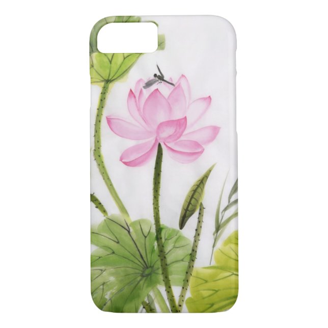 Vattenfärgmålning av lotusblommablomma 2 Case-Mate iPhone skal (Baksida)