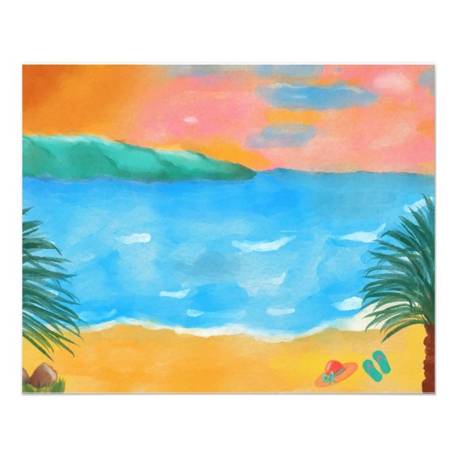 Vattenfärgmålning Fototryck (Framsidan)