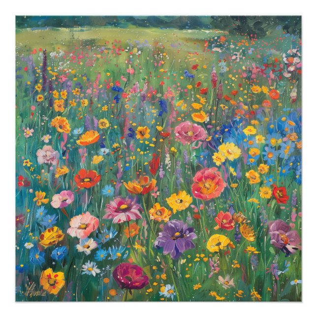 Vattenfärgmålning i fält fototryck (Framsidan)