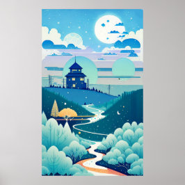 Vattenfärgmålning, pastel, arbetsyta, design 8 poster