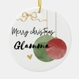 Vattenfärgmormor Julgransprydnad Keramik