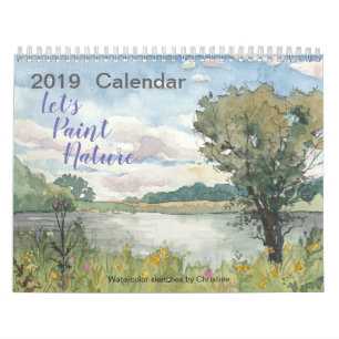Vattenfärgnaturkalender 2019 kalender