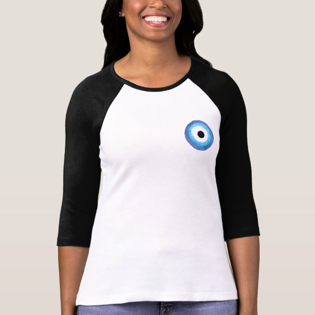 VattenfärgNazar Boncugu ont öga T Shirt (Framsida)